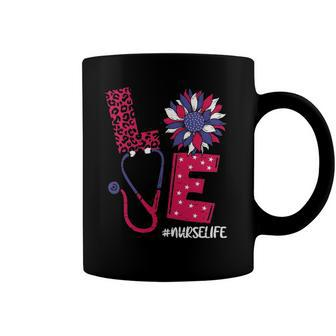 Love Heart Stethoscope Nurse Life 4Th Of July 2022 Women Coffee Mug | Mazezy
