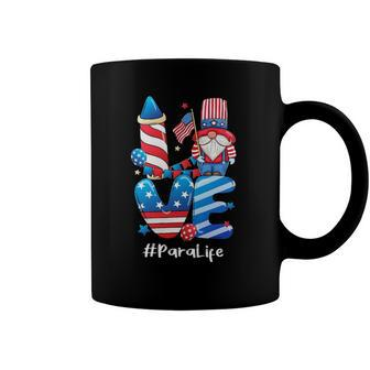 Love Para Life Gnome Usa Flag 4Th Of July Patriotic Coffee Mug | Mazezy
