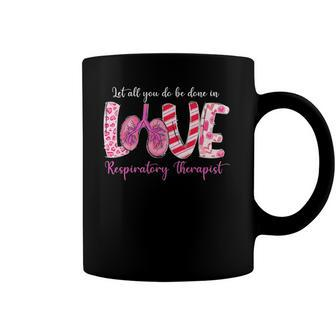 Love Respiratory Therapist Leopard Funny Valentines Day Coffee Mug | Mazezy