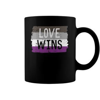 Love Wins Funny Lgbt Asexual Gay Pride Flag Colors Gift Coffee Mug | Mazezy