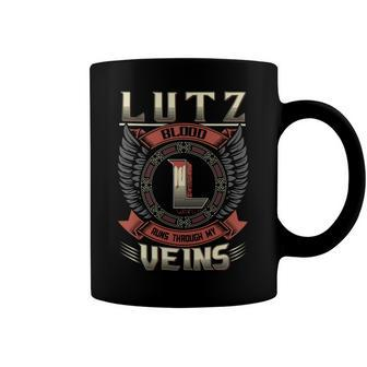 Lutz Blood Run Through My Veins Name Coffee Mug - Seseable