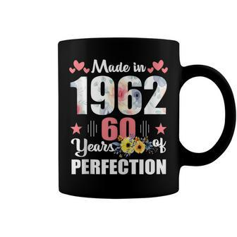 Made 1962 Floral 60 Years Old Family 60Th Birthday 60 Years Coffee Mug - Seseable