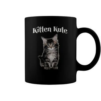 Maine Coon Kitten Kute Funny Saying Kitty Tee Coffee Mug | Mazezy