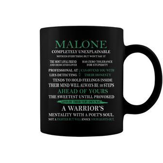 Malone Name Gift Malone Completely Unexplainable Coffee Mug - Seseable
