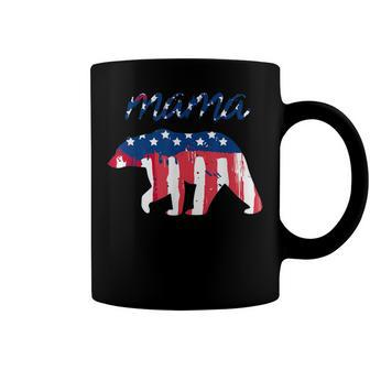 Mama Bear 4Th Of July Graphic T Usa Flag T Coffee Mug - Seseable