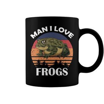 Man I Love Frogs Funny Retro Frog Coffee Mug | Favorety UK