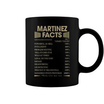 Martinez Name Gift Martinez Facts Coffee Mug - Seseable