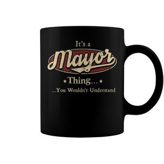 Mayor Shirt Personalized Name Gifts T Shirt Name Print T Shirts Shirts With Name Mayor Coffee Mug - Seseable