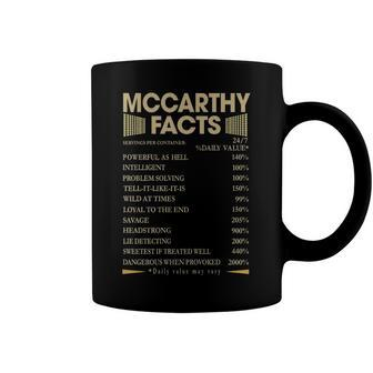 Mccarthy Name Gift Mccarthy Facts Coffee Mug - Seseable