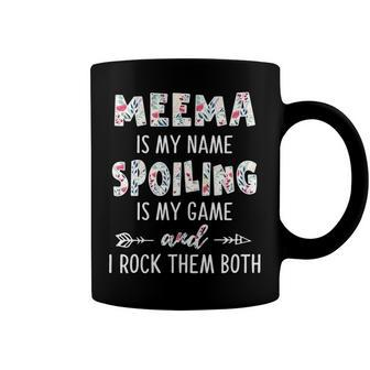 Meema Grandma Gift Meema Is My Name Spoiling Is My Game Coffee Mug - Seseable