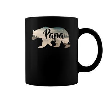 Men Papa Bear & Forest Awesome Camping Gift Coffee Mug | Mazezy