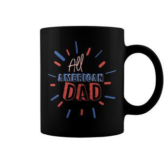 Mens All American Dad 4Th Of July Family Matching Cute Holiday Coffee Mug - Seseable