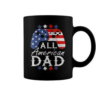 Mens All American Dad 4Th Of July Fathers Video Games Gamer Usa Coffee Mug - Seseable