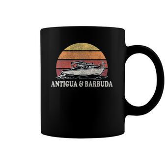Mens Antigua And Barbuda Vintage Boating 70S Retro Boat Design Coffee Mug | Mazezy