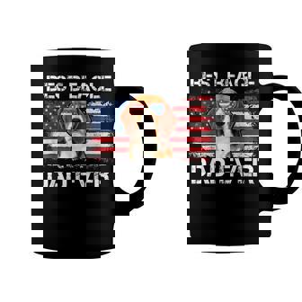 Mens Best Beagle Dad Ever American Flag Fathers Day 4Th Of July Coffee Mug - Seseable