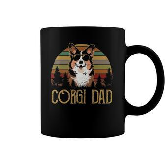 Mens Best Corgi Dad Ever Retro Vintage Corgi Dad Fathers Day Coffee Mug | Mazezy