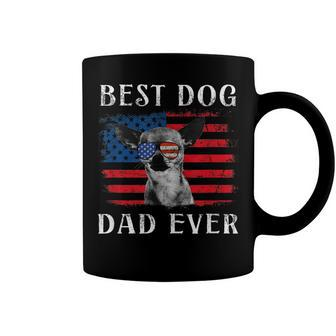 Mens Best Dog Dad Ever Chihuahua American Flag 4Th Of July Coffee Mug - Seseable