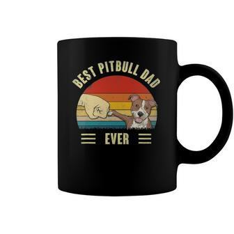 Mens Best Pitbull Dad Ever Bump Fit Dog Dad Fathers Day Vintage Coffee Mug | Mazezy UK