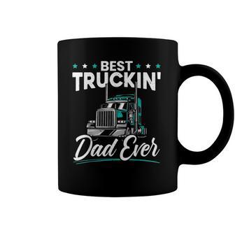 Mens Best Trucking Dad Ever For A Trucker Dad Fathers Day Coffee Mug | Mazezy