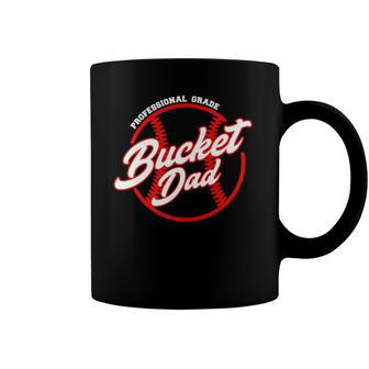 Mens Bucket Dad Baseball Softball Pitcher Catcher Coffee Mug | Mazezy
