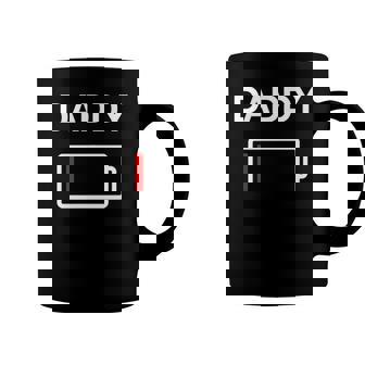 Mens Dad Battery Mommy And Daddy Low Battery Coffee Mug | Mazezy