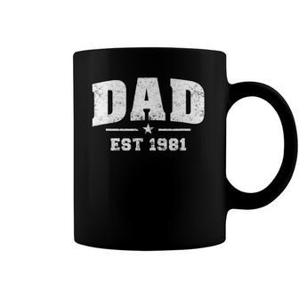 Mens Dad Established 1981 Fathers Day Coffee Mug | Mazezy