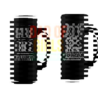 Mens Dad Of Girls Outnumbered Fathers Day Coffee Mug | Mazezy