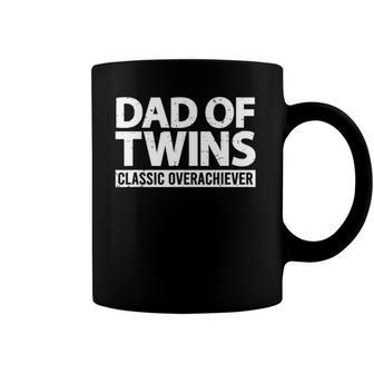 Mens Dad Of Twins Classic Overachiever Funny Twin Dad To Be 2022 New Dad Coffee Mug | Mazezy UK