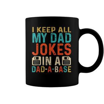 Mens Daddy Dad Jokes Dad A Base Database Fathers Day Coffee Mug | Mazezy
