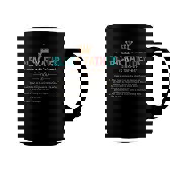 Mens Fathers Day Black Father Noun Definition African American Coffee Mug | Mazezy