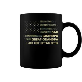 Mens Fathers Day Gift From Grandkids Dad Grandpa Great Grandpa Coffee Mug | Mazezy
