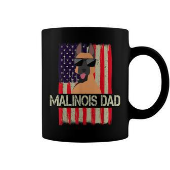 Mens Funny Belgian Malinois Dad American Flag 4Th Of July V2 Coffee Mug - Seseable