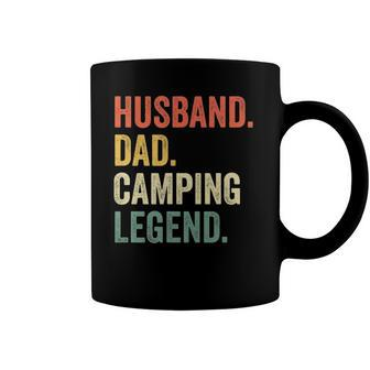 Mens Funny Camper Husband Dad Camping Legend Vintage Fathers Day Coffee Mug | Mazezy