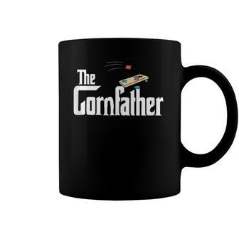 Mens Funny Cornhole The Cornfather Funny Fathers Gift Coffee Mug | Mazezy CA