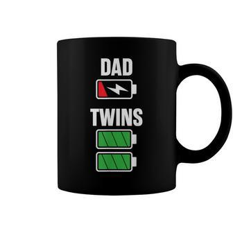 Mens Funny Dad Fathers Day Birthday Twins Twin Dad Coffee Mug - Seseable