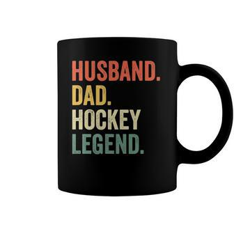 Mens Funny Hockey Player Husband Dad Hockey Legend Vintage Coffee Mug | Mazezy AU