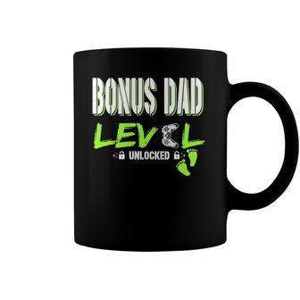 Mens Gaming Bonus Dad Level Unlocked Gamer Leveled Up Fathers Coffee Mug | Mazezy