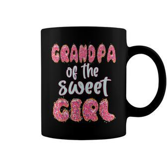 Mens Grandpa Of The Sweet Girl Donut Birthday Party Outfit Family Coffee Mug - Seseable