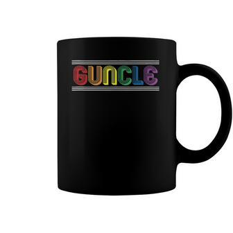 Mens Guncle Gay Uncle Lgbt Pride Flag Gift Coffee Mug | Mazezy