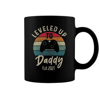 Mens I Leveled Up To Daddy Funny Promoted New Dad Again 2021 Ver2 Coffee Mug | Mazezy