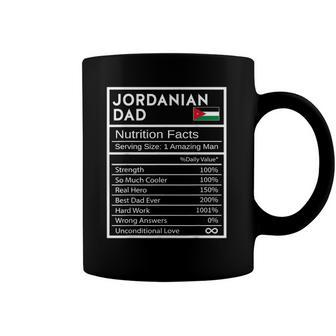 Mens Jordanian Dad Nutrition Facts National Pride Gift For Dad Coffee Mug | Mazezy DE
