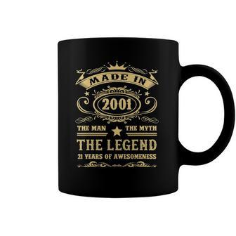 Mens Made In 2001 The Legend 21St Birthday Coffee Mug | Mazezy