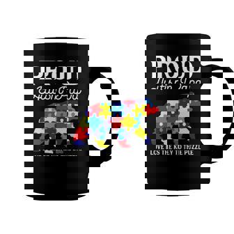 Mens Mens Bear Proud Autism Papa Autism Awareness Month Coffee Mug | Mazezy
