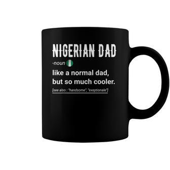 Mens Nigerian Dad Definition Design - Funny Nigerian Daddy Flag Coffee Mug | Mazezy