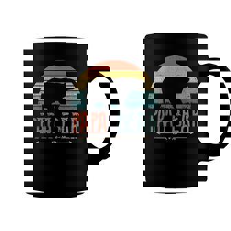 Mens Papa Bear Vintage Daddy Fathers Day Retro Dad Coffee Mug | Mazezy