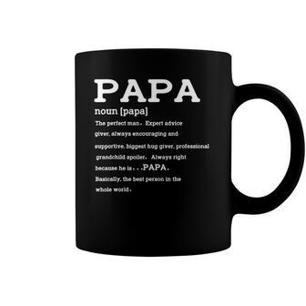 Mens Papa Definition Noun Nutrition Fathers Day Grandpa Coffee Mug | Mazezy UK