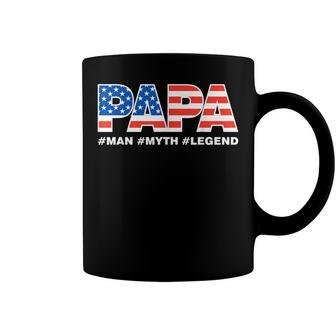 Mens Papa Man Myth Legend Dad Father Funny Fathers Day  Coffee Mug