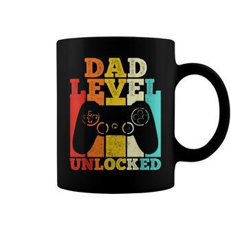 Mens Pregnancy Announcement Dad Level Unlocked Soon To Be Father V2 Coffee Mug | Mazezy