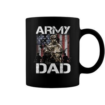 Mens Proud Army Dad Patriot American Flag Usa 4Th Of July Coffee Mug - Seseable