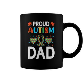 Mens Proud Autism Dad Autism Awareness Coffee Mug | Mazezy